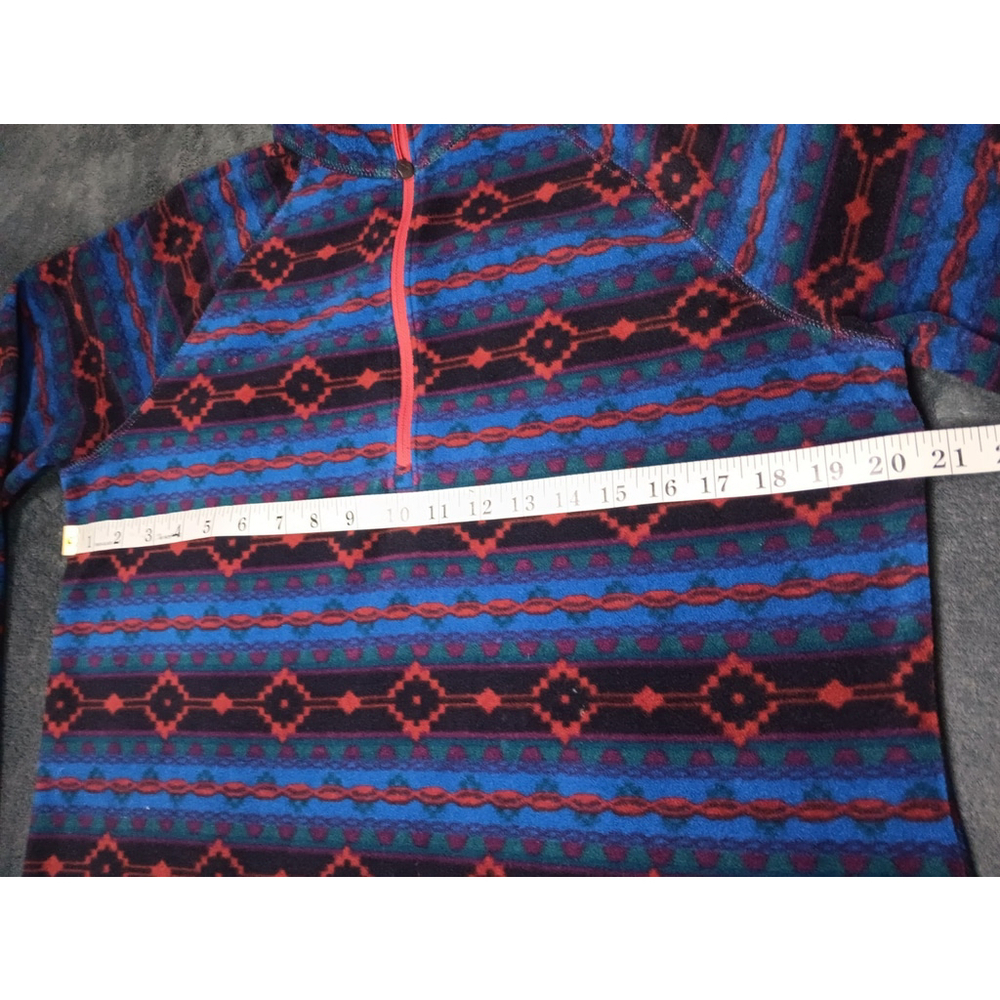 Eddie Bauer Women's Large 1/2 Zip Pullover Fleece Sweatshirt Aztec Tribal - Picture 11 of 12